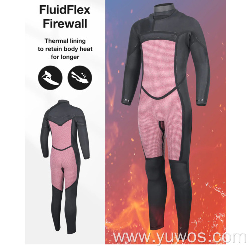 Mens natural rubber 5/4mm Chest Zip Wetsuit